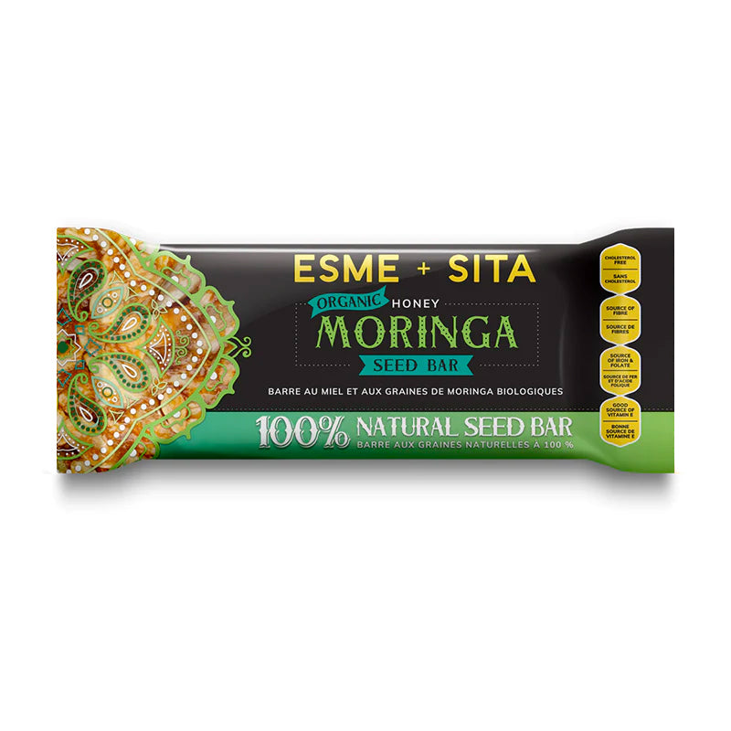 Organic Honey Moringa Seed Bars (Box of 12 - $3.99 per bar)